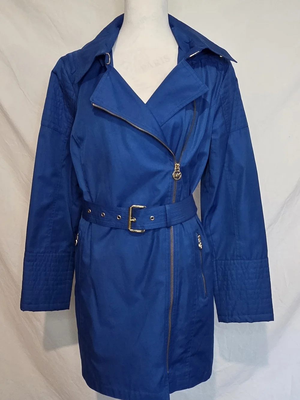 *NWOT* Michael Kors Cobalt Blue Belted Trench Coat
